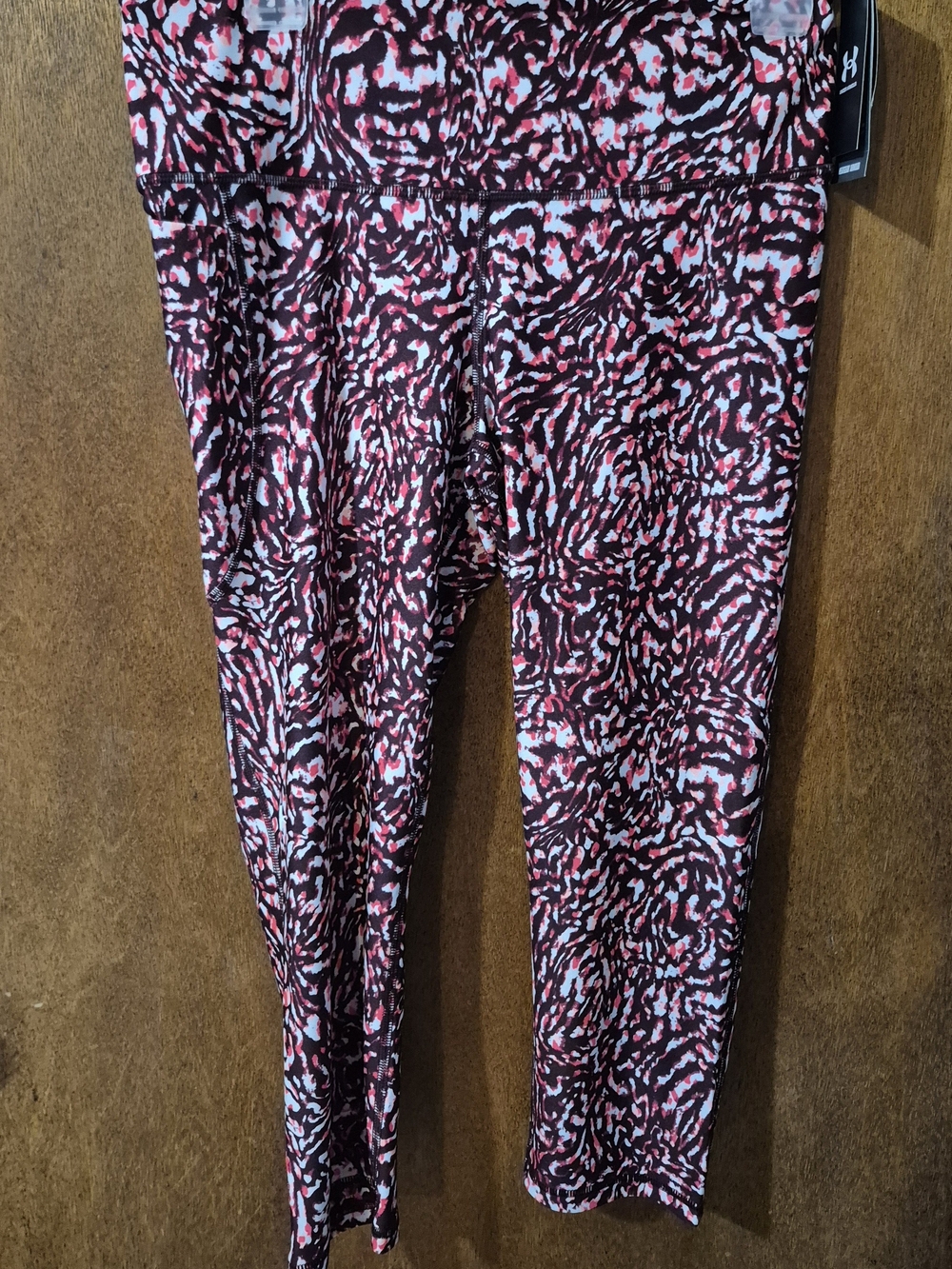Under Armour Pink, Black & White Abstract Print Leggings